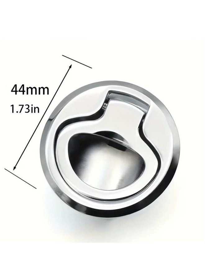 2 Sets Zinc Alloy RV Yacht Equalizer Pull Door Lock Silvery Color - Image 3